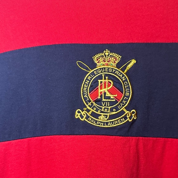 Ralph Lauren Red and Dark Blue Striped Long Sleeve - Picture 5 of 10